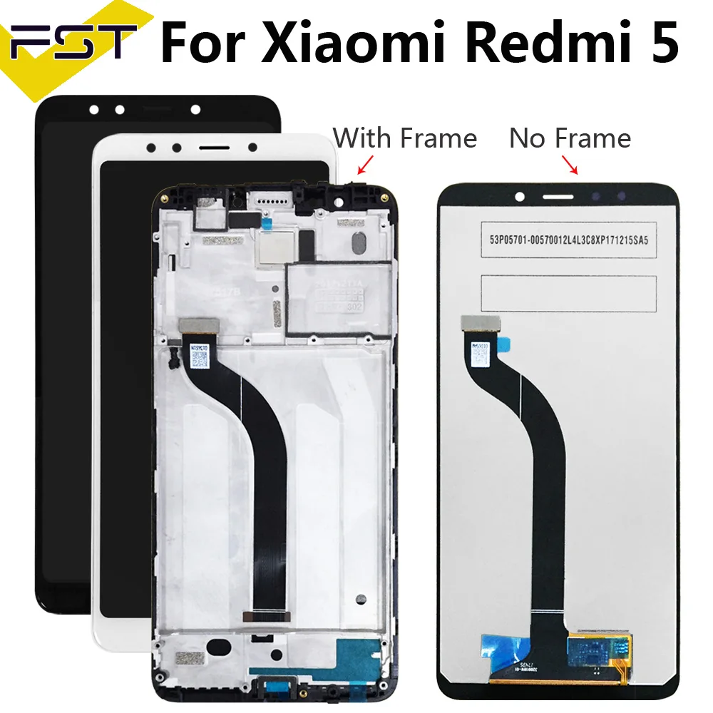 Сменный сенсорный ЖК дисплей с рамкой для Xiaomi Redmi 5 7 дюйма 720*1440|Экраны мобильных