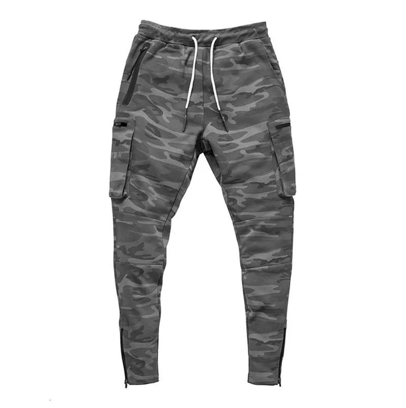 Camo Новинка, Осень-зима, мужские камуфляжные повседневные штаны, Лоскутные Спортивные штаны, мужские брюки-карго, много карманов, спортивная одежда для мужчин, s Joggers - Цвет: Camo