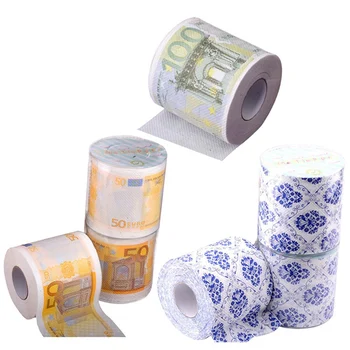 

Dollar Humour Bath Paper Christmas Printed Home Bath Toilet Roll Paper Home Supplies Xmas Decor Funny Tissue Toilet Paper