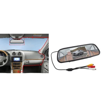 

Reverse Rearview mirror camera TFT LCD DC 12V Black 28.5*8.4*3.5cm Power cord Accessory