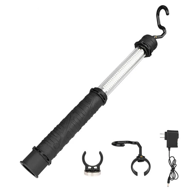 

USB Rechargeable Working Light Flashlight Torch with Magnet Support Bracket Linternas Built-in Battery