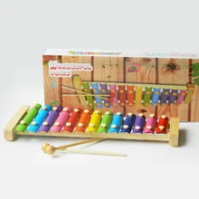 Деревянный тринадцать музыкальный инструмент для детей раннего возраста обучающая игрушка пианино детский ксилофон детская музыкальная обучающая игрушка