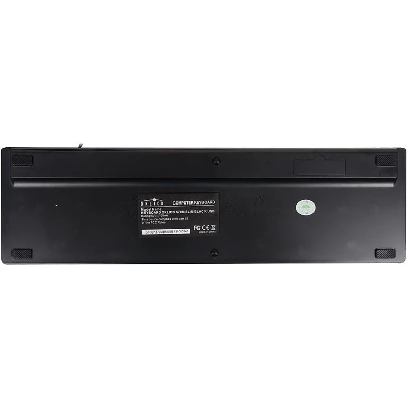 Клавиатура Oklick 570M черный USB slim Multimedia