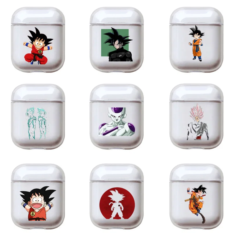 

Cartoon anime Pattern For Apple Airpods Case Funny Cute Bluetooth Earphone Cover Transparent Case For air pods 1 2 Hard Case Bag