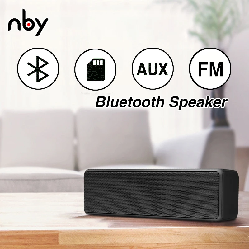 

nby 5510 Portable Bluetooth Speaker 10w wireless outdoor loudspeaker 3D stereo Woofer Music Boombox FM Radio Heavy Computer Bass
