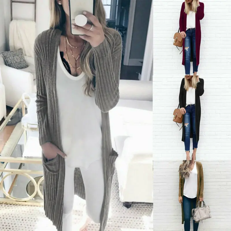 

Women's Loose Long Sleeve Cardigans Kimono Shirt Tops Camo OL Coat Jacket