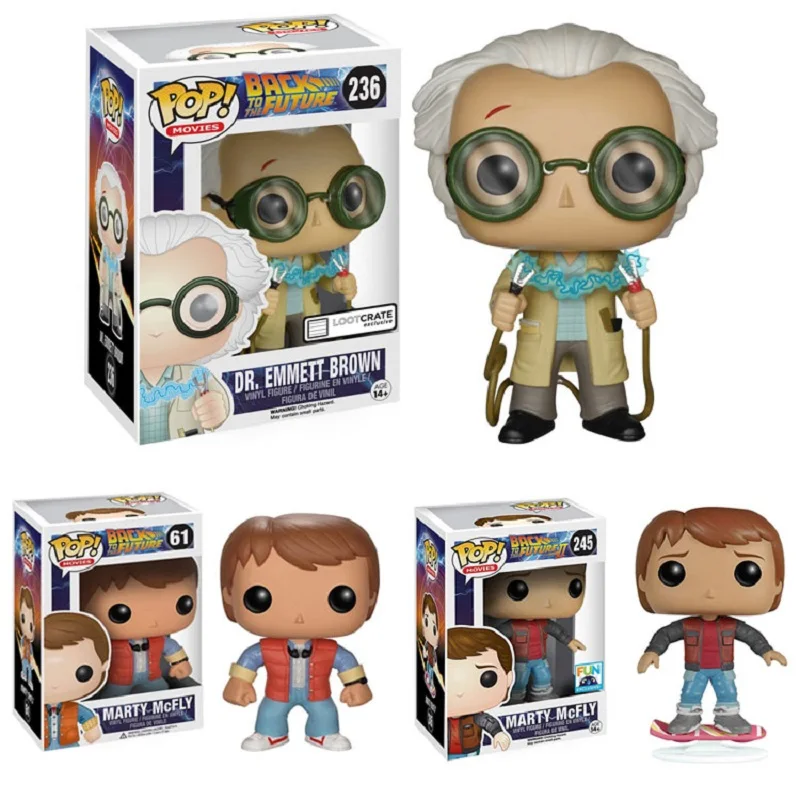 Funko POP BACK TO THE FUTURE 2 Marty Mcfly Dr. Emmett коричневая фигурка Коллекционная модель игрушка