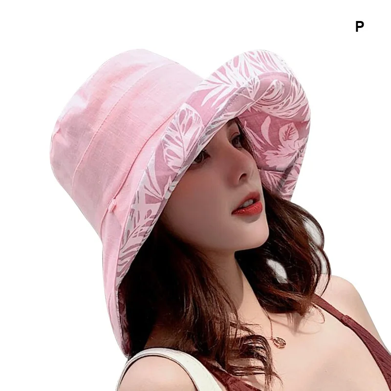 Шляпы для женщин, шляпа от солнца, двойная, Chapeau Femme Ete, боковая Складная пляжная шляпа от солнца, милая, универсальная, Пляжная, с широкими полями, солнце