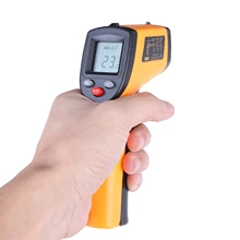 Pistola infravermelha digital da temperatura do laser da arma da temperatura do ir do lcd da testa não-contato com luz de fundo-50-380 °c
