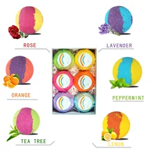 6 Pcs Natural Spa Essential Oil Bath Bombs Soap Handmade Essential Oil Moisturizing Soap Bath Salt Soap Bath Bomb Bubble Bath