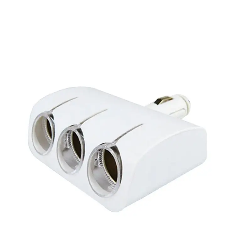 Белый Разъем сплиттер адаптер зарядного устройства с двойным USB Высокое качество AC/DC 12 V-24 V 3 отверстия независимый переключатель Зажигалка для сигарет - Название цвета: Белый