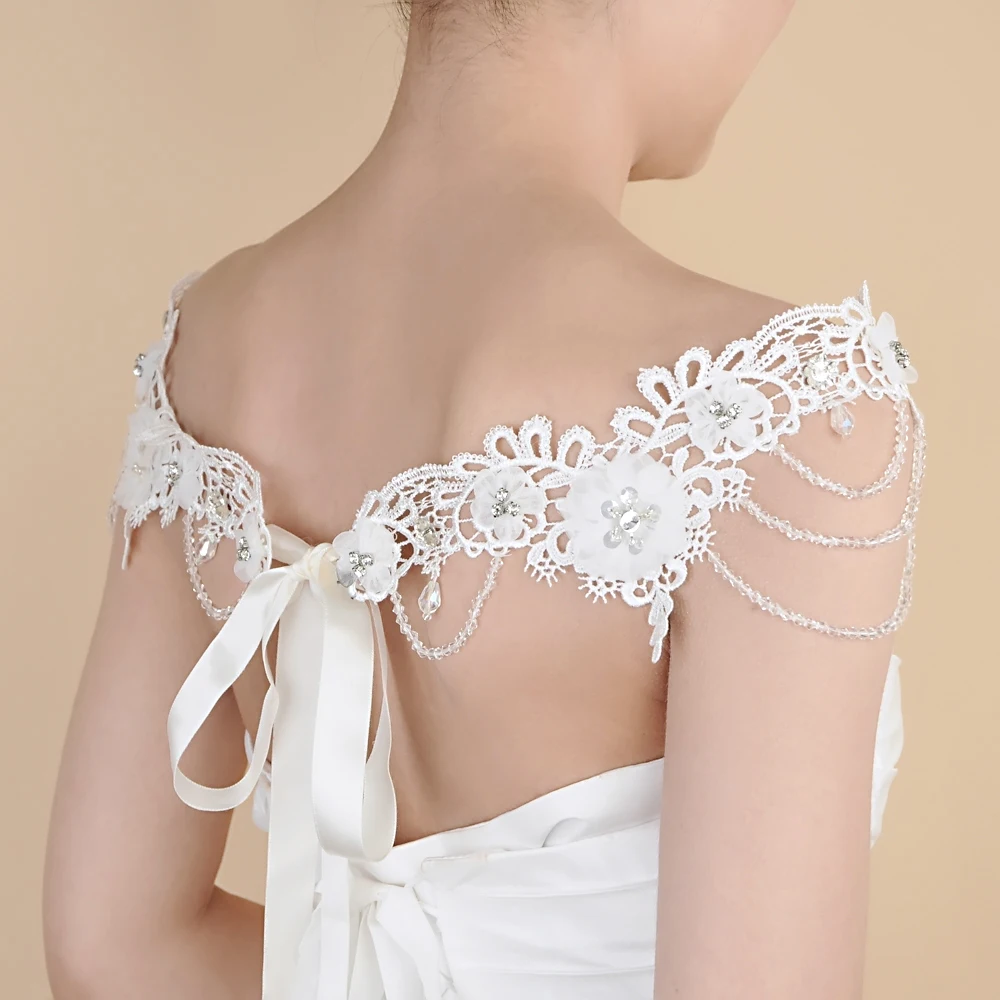 TRiXY G04 Wedding Shawl Crystal Bling Beaded Jacket Bolero Wrap Bridal Wedding Wrap Evening Prom Fashion Women Accessories