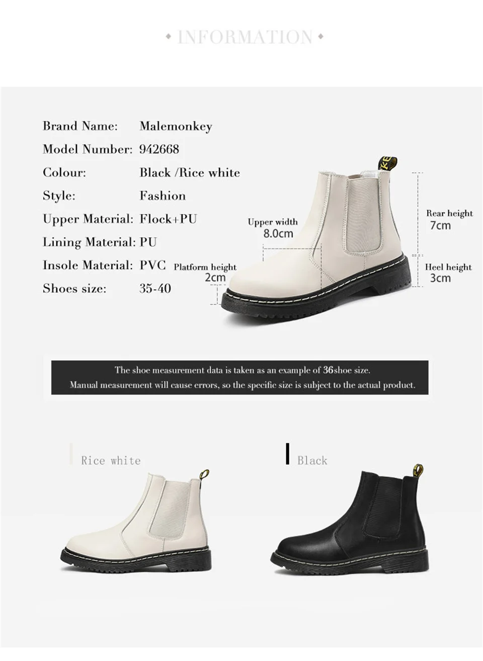Malemonkey/Коллекция года; Size35-40-зимняя обувь; модные женские ботинки; ботинки «Челси»; классические женские ботинки на шнуровке с круглым носком