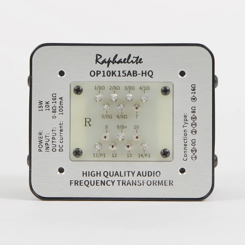 Raphaelite OP10K15AB-HQ 15 Вт 10 к выходной трансформатор Частотный диапазон: 5HZ-50KHZ-1dB(8Ω), 6V6, EL84 push-pull
