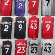 Мужские трикотажные изделия Toronto Kyle Lowry Kawhi Leonard Serge Ibaka Fred VanVleet baskeball