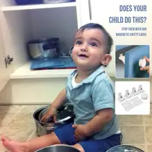 

Universal Children Protection Safety Lock Infant Security Invisible Magnetic Drawer Door Cabinet Locks Supplies Baby Home S A3H8