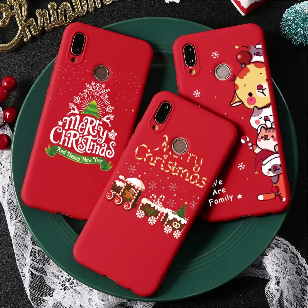

Happy New Year Cartoon Deer Case For Huawei Honor 8X 9X 7A Pro View 10 20 9 Lite 7C 7X Play Nova 3 3e 4 4e 5i Pro Case Coque TPU