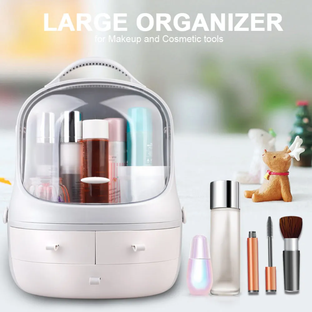 

Large Capacity Cosmetic Powder Storage Box Desk Drawer Dresser Organizer
