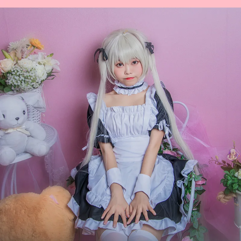 Аниме Yosuga no Sora Косплей горничная Сисси костюм Готическая милая Лолита платье для