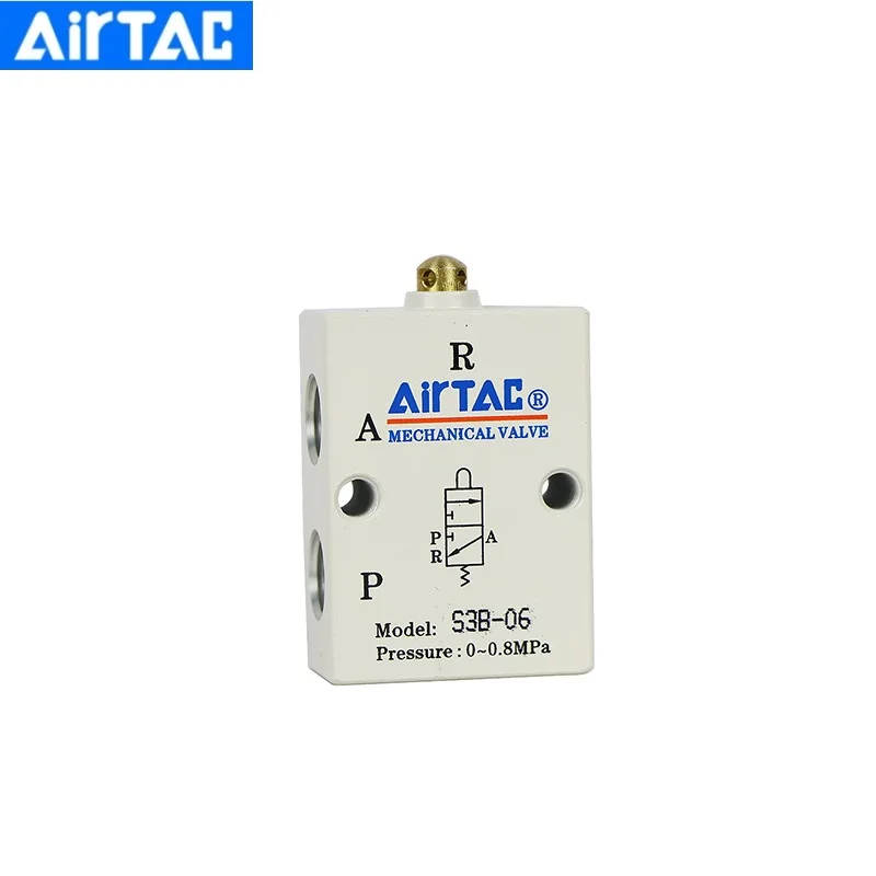 AirTac Оригинальный Новый механический клапан S3L05/S3L06/S3L08 односторонний роликовый