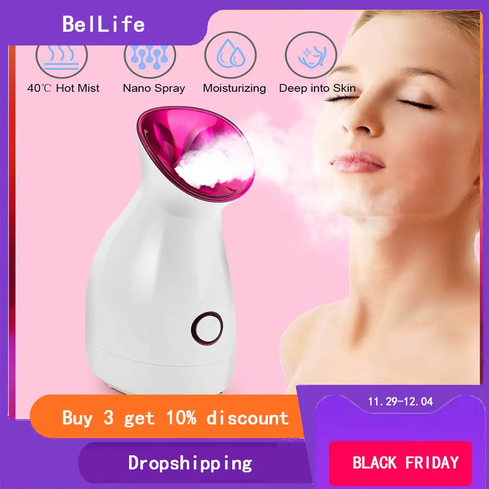 

Nano Ionic Facial Steamer Vaporizer Indoor Humidifier Cold Hot Mist Professional Facial Sauna Eyelash Nebulizer Cosmetic Salon