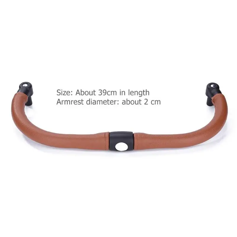 Baby Stroller Accessory Pram Handrails Leather Baby Carriage Armrest