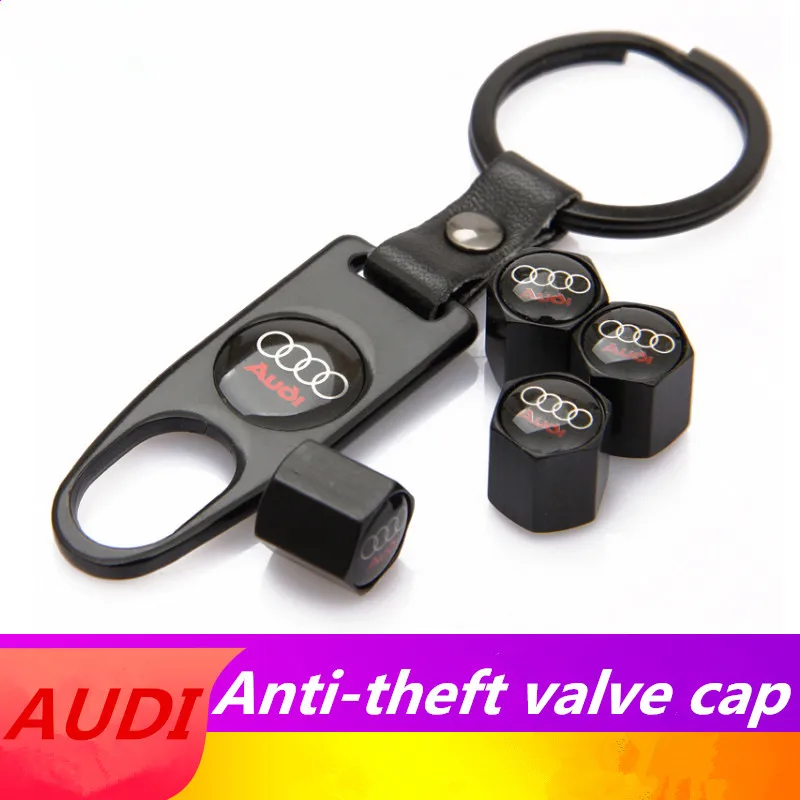 

Car Wheel Tires Valves Tyre Stem Air Caps Airtight Cover For Audi A3 A4 A6 Q3 Q5 Q7 car Accessories Styling