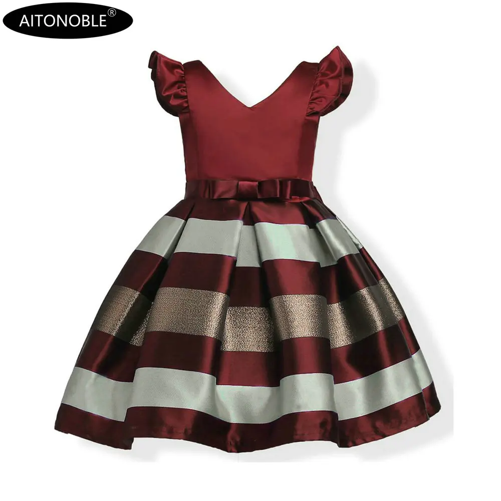 Aitonoble New Costume Christmas Dress Girl's Dress Children Skirt Cosplay Christmas For Girls With a Gift Bag