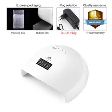 24 Вт УФ светодиодная лампа для сушки ногтей для всех типов геля 12 светодиодов УФ-лампа для маникюрной машины 60 s/90 s таймер USB разъем