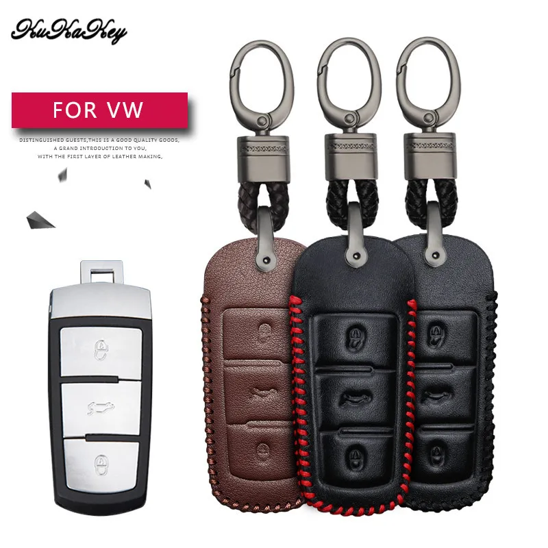 Кожаный чехол для автомобильных ключей защитный VW Age Passat CC Magotan Phaeton R36 B7L B6