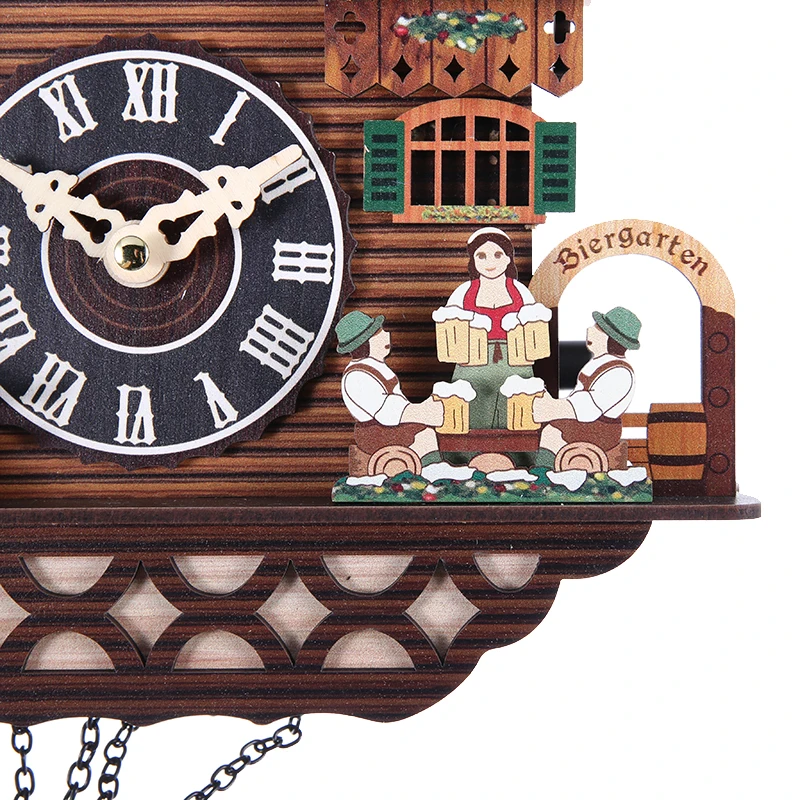 New Cuckoo Clock Vintage Cuckoo Wall Alarm Clock Nordic Style Wall Watch Home Decor Living Room Bird Bell Clock Bird Pendulum Wall Clocks