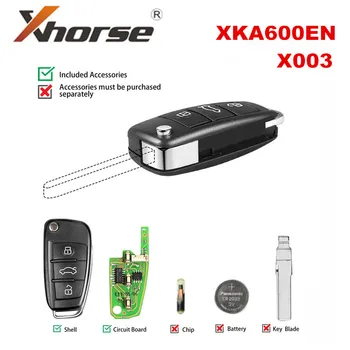 

XHORSE XKA600EN X003 for Audi A6L Q7 Type Universal Remote Key 3 Buttons X003 10pcs/lot