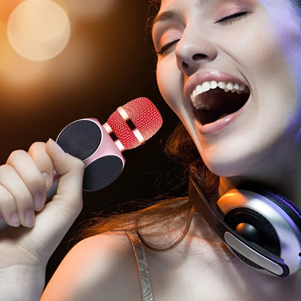 Профессиональный Bluetooth беспроводной микрофон динамик ручной микрофон караоке микрофон музыкальный плеер для вокала, с рекордером KTV микрофон
