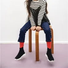 Г. Осенние новые стильные Эластичные Обтягивающие джинсы для девочек с 9 точками Повседневные детские брюки INS детская одежда для родителей и детей Cl