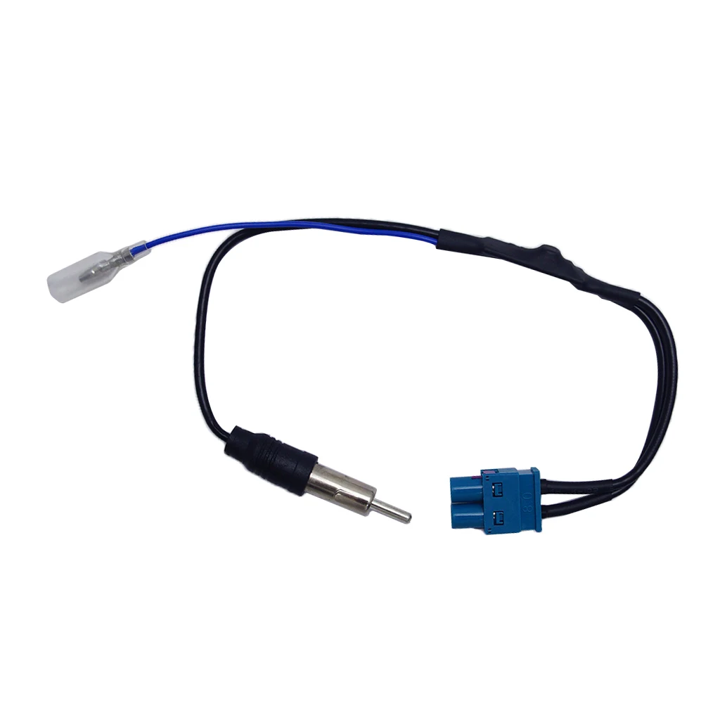 Dual FAKRA to Din FM AM Radio Antenna Adapter Signal Amplifier for Audi VW