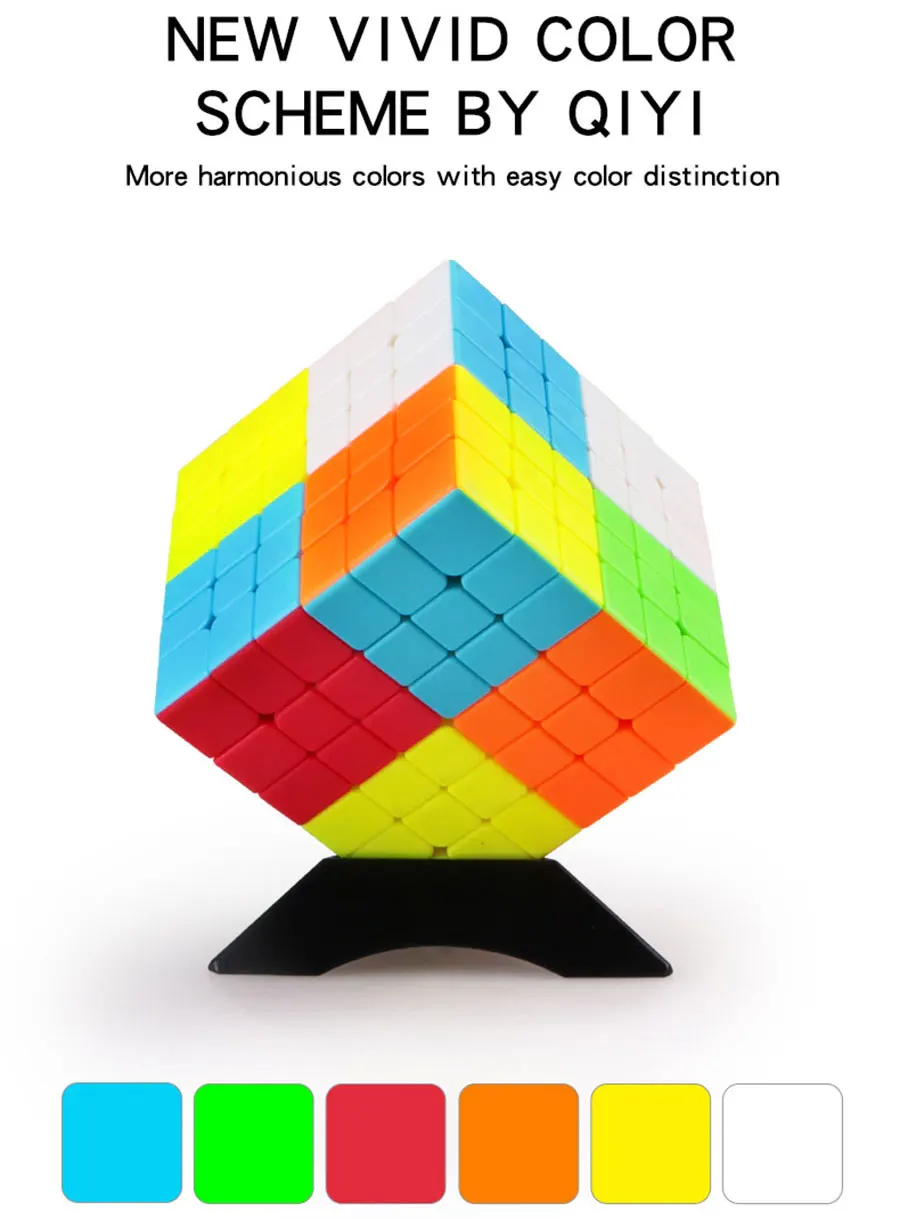 6x6 Головоломка Куб Qiyi Qifan S 6x6x6 кубик Скорость 6 слоев Черный Stickerless Cubo Magico игровой куб игрушка для детей