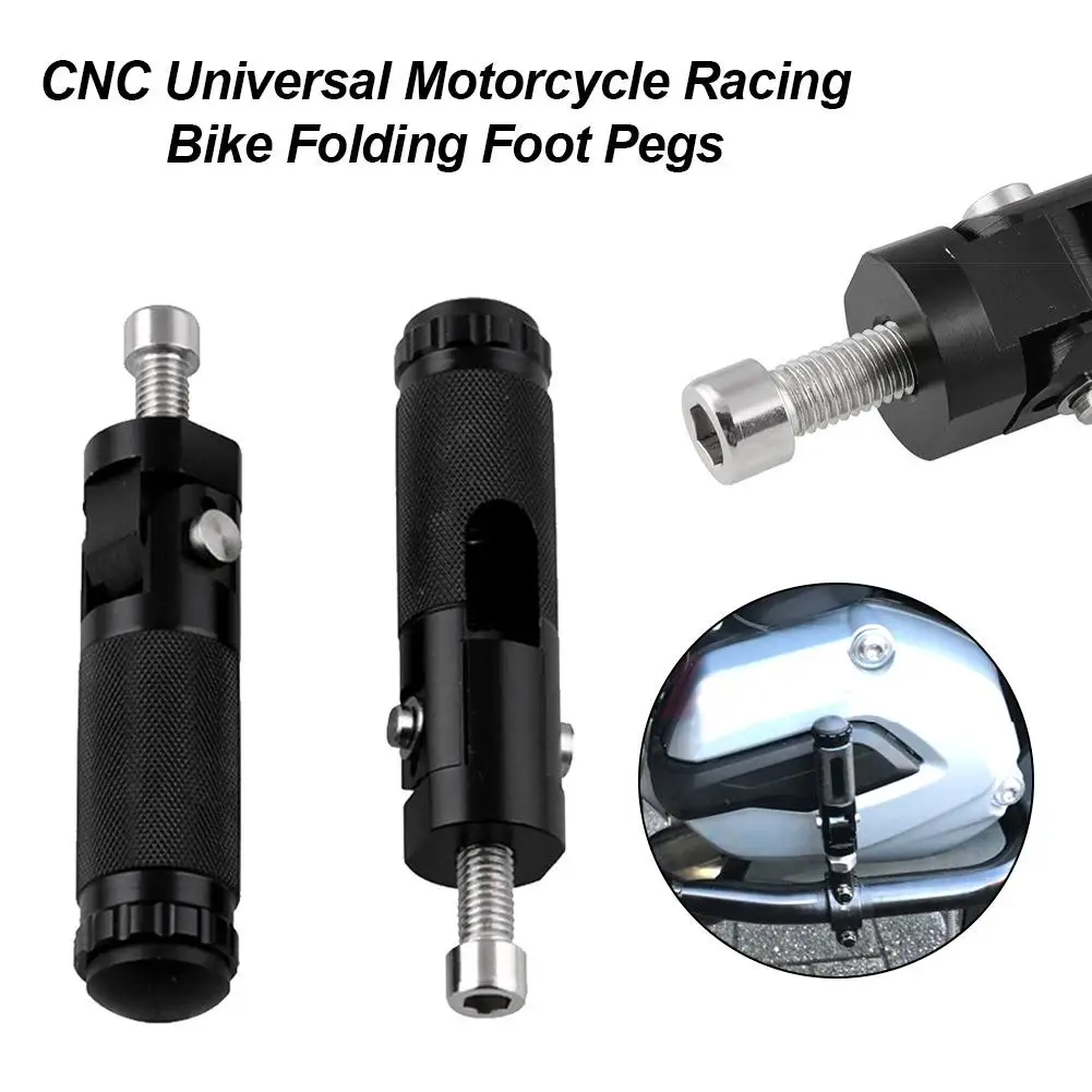 Motorcycle Footpegs CNC Aluminum Motor Bike Universal Folding Footrests Foot Pegs Premium Rear Foot Pedals Frepose Pieds Moto motorcycle footrests motorcycle foot pedals