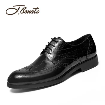 

J.benato Man Shoes British Men's Business Dress Shoes Italian Brock Shoes Wedding Shoes