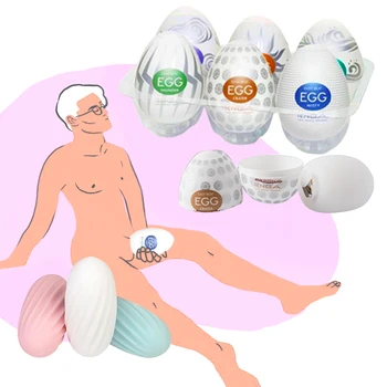 Consolador con forma de huevo de Tenga ondulado para adultos masturbador masculino sin vibración, juguetes para el punto G, masajeador de pene estimulante, Sex Shop
