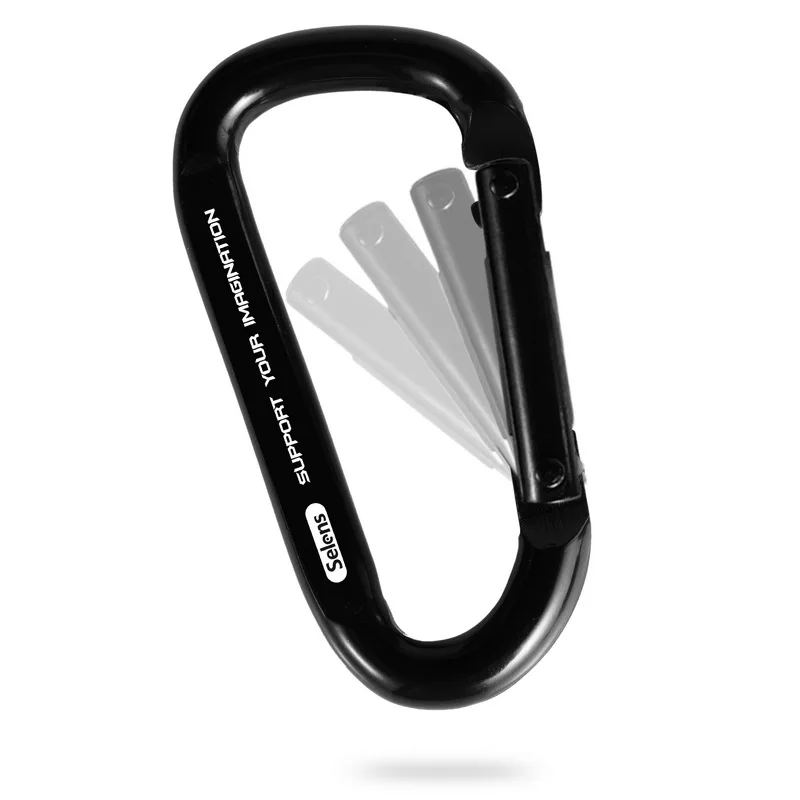 Selens Aluminum Alloy Carabiner Locking Hook Screw D Buckle Keychain Outdoor Cli