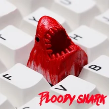 Колпачки для ключей большая белая акула форма высокая точность 3d печать механическая клавиатура индивидуальный светильник Keycap Подсветка клавиатуры DIY