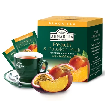 

Free shipping Yaman Ahmad tea net red passion fruit black tea fruit seasoning bag tea 10 bags