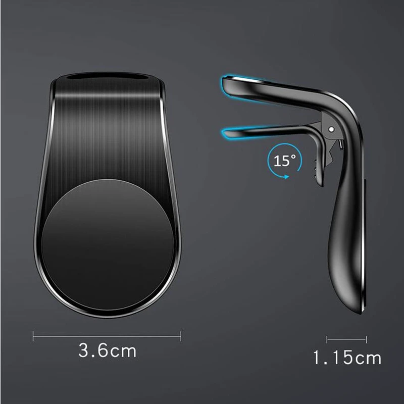 Universal Magnetic Car Phone Holder 360 Rotation Air Outlet Mobile Phone Navigator Bracket Aluminum Alloy Car Mount Holder