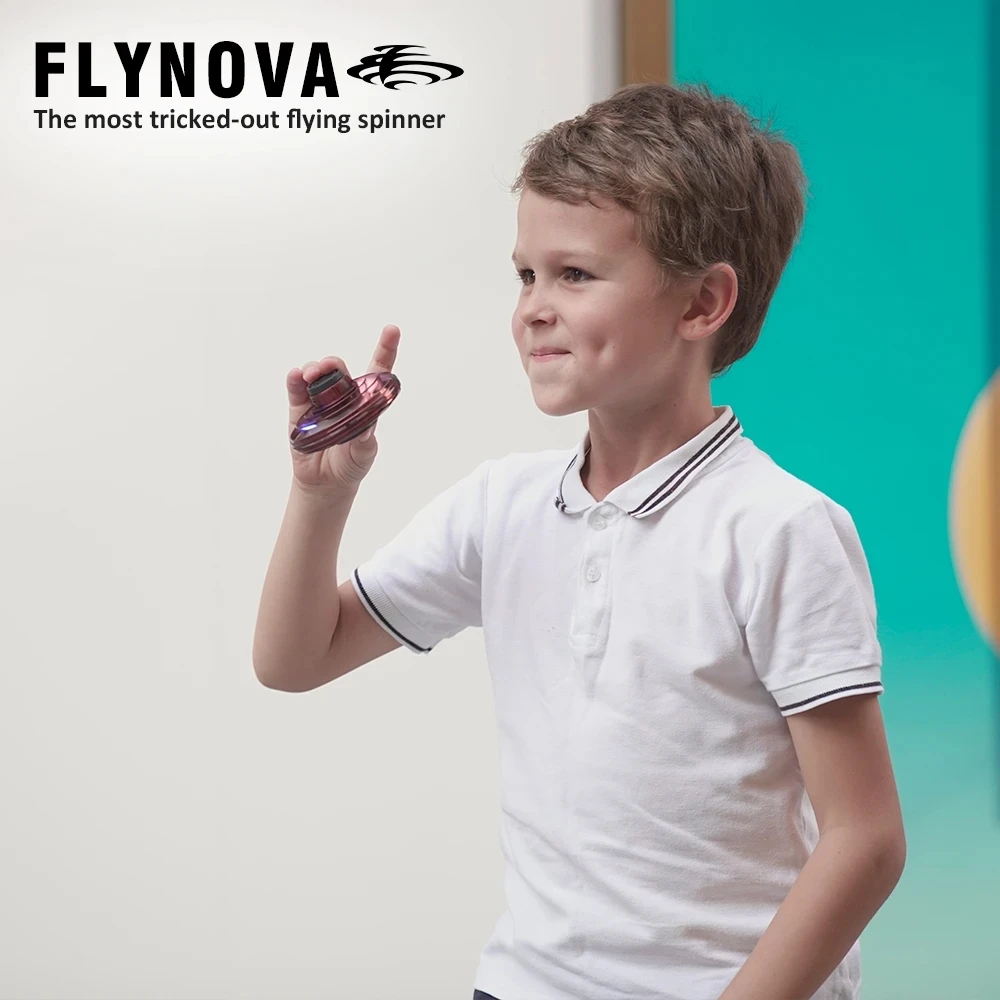 Original FLYNOVA Fidget Spinner Fly UFO Mini Drone Boomerang Magic Hand Controlled Flying Spinner Toy for Kids Adult Official RC Helicopters cheap