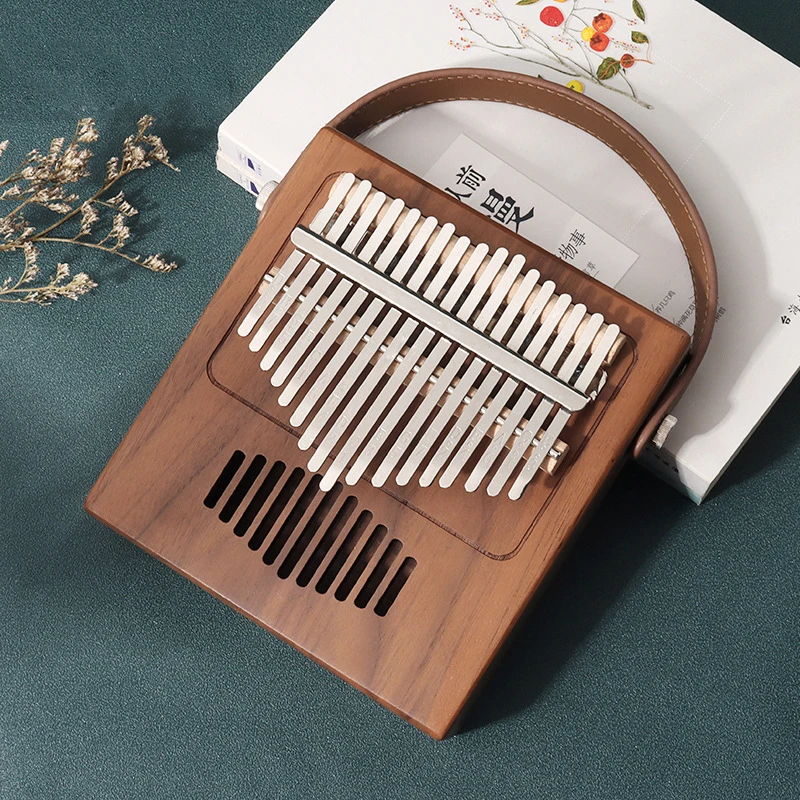 17 Keys Kalimba Thumb Piano Portable Wood Walnut Body Musical Instruments With Learning Book Tuning Hammer | Спорт и развлечения