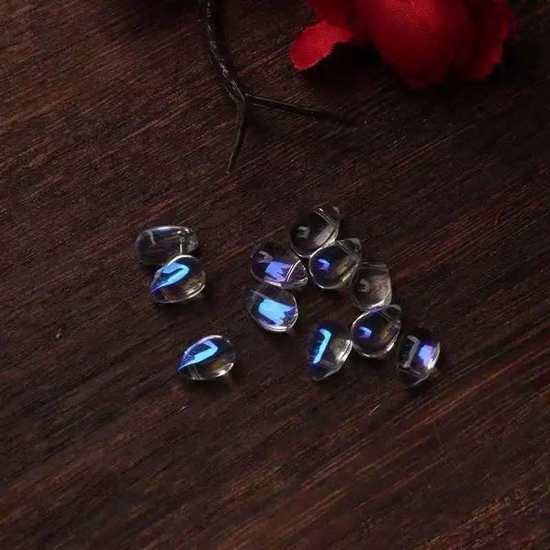 5X9mm Drops water 10 шт./упак. чешского лепестки Цветная глазурь орхидеи, ручная работа, сделай сам, ювелирное изделие под старину Шпилька ожерелье браслет материалы - Цвет: 5X9mm Drops water