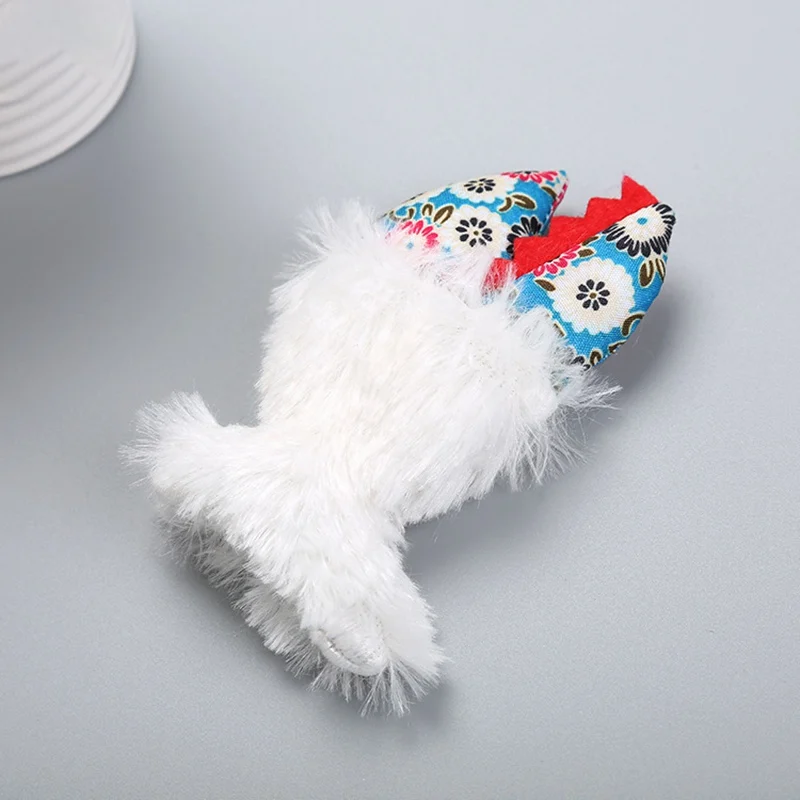 Cute Fluffy Fish Pillow Filled With Catnip Interactive Tease Cat Supplies Durable Chew Molar Toy For Gatos