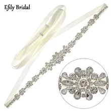 Efily Cinturón de boda con diamantes de imitación para mujer, faja con apliques de cristal, cinta, accesorios de novia, regalo de dama de honor para fiesta