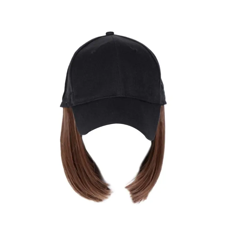 Женский короткий цельный парик Bobo Head из синтетических волос, бейсбольная шляпа с париками PXPB