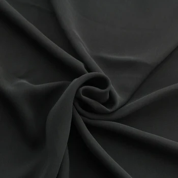 

10momme plain black slight sheer 100% silk Georgette fabric silk crepe 10momme 45" width by yard,SCG038